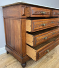 Chest of Drawers Antique French Walnut Marble Top Five Drawer Cabinet LOT 644916