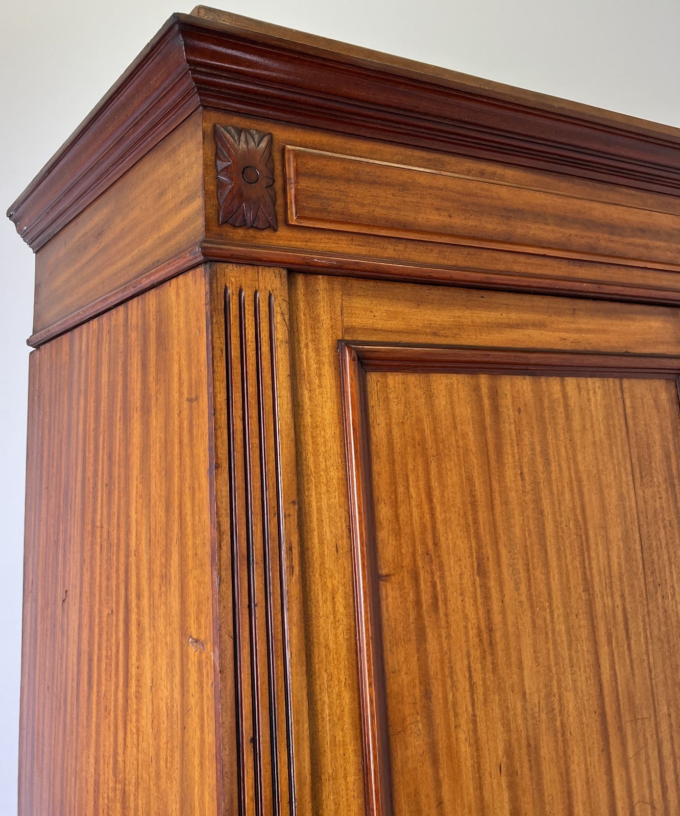 Wardrobe Antique French Style Two Door Mahogany Carved Armoire LOT 61561