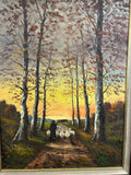 Vintage French Oil Painting Landscape Signed Framed Nature Art LOT 46272