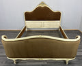Bed Vintage French Shabby Chic Upholstered King Size Bed Frame LOT 48160