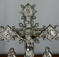 Crucifix Vintage French Style Religious Cross Ornate Stand LOT 46523