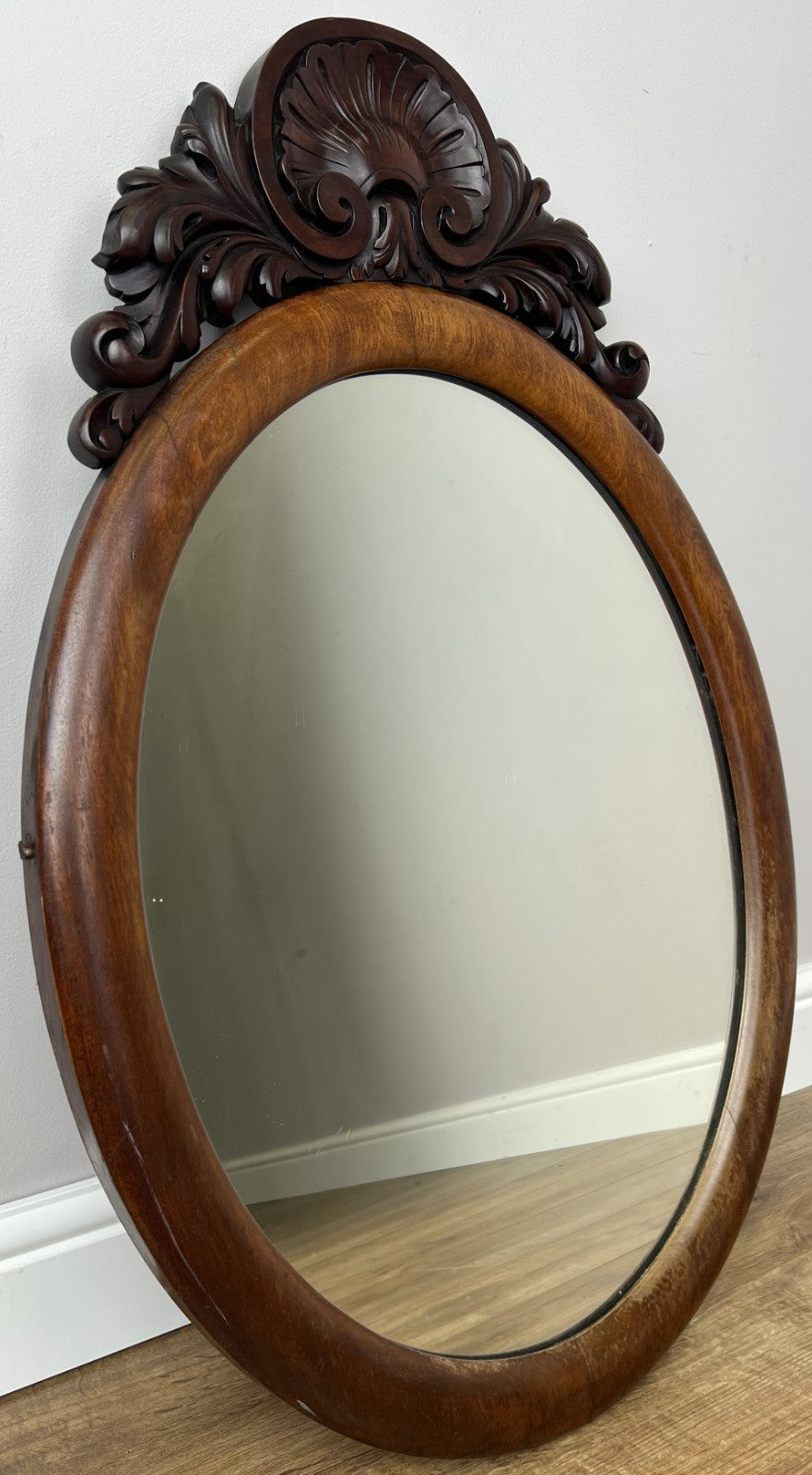Mirror Antique French Walnut Ornate Wall Mirror Decorative Frame LOT 61350
