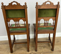 Pair of Chairs Antique French Style Oak Floral Upholstered Chairs LOT 6515