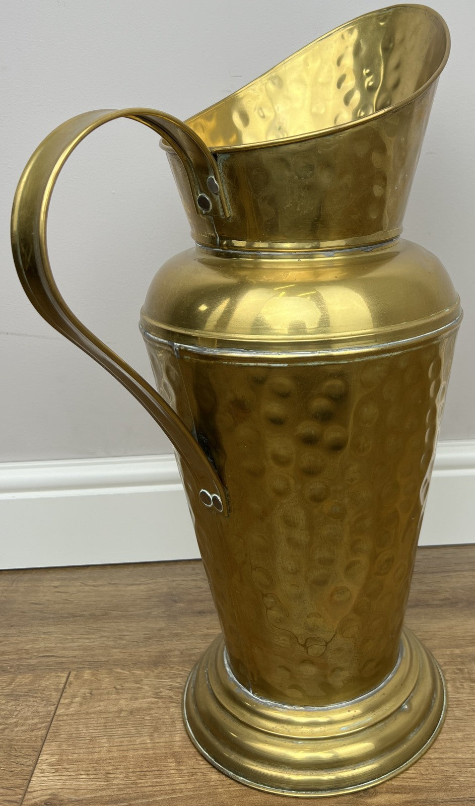 Umbrella Stand Vintage Style Brass Hall Stick Holder Hammered Finish LOT 60208