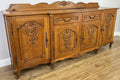 Sideboard Vintage French Louis Style Oak 4 Door Cupboard Carved Cabinet LOT 63612