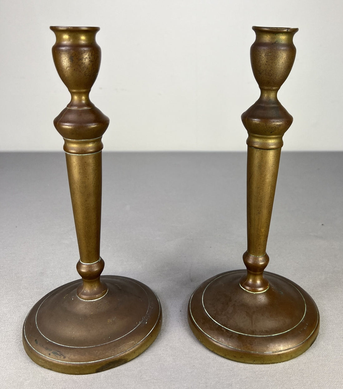 Pair of Candle Holders Vintage French Style Brass Decorative Tall Set LOT 51780