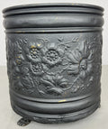 Plant Pot Vintage French Painted Brass Floral Jardiniere Planter LOT 6472