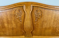 Bed Vintage French Louis XVI Double Bed Frame Oak Carved Headboard LOT 36547