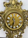 Wall Clock Vintage French Style Brass Hanging Clock Quartz Movement LOT 60497