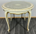 Coffee Table Vintage French Louis XIV Shabby Chic Round Glass Top LOT 32820