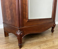 Wardrobe Antique French Style Walnut Mirrored Carved Armoire Cabinet LOT 615910