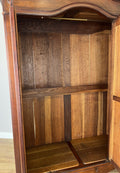 Wardrobe Antique French Style Walnut Two Door Mirrored Carved Armoire LOT 613320