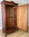Wardrobe Antique French Style Walnut Mirrored Carved Armoire Cabinet LOT 615914