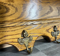French Vintage Style Coat Rack Oak 5 Hooks Ornate Wall Shelf Coat LOT 47235