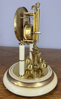 Clock Kern Vintage Style Glass Dome Brass Anniversary Clock LOT 46748
