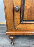 Bedside Table Antique French Style Marble Top Walnut Cupboard Cabinet LOT 40439