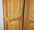 Wardrobe Vintage French Louis XVI Oak 4 Door  Armoire with Shelves LOT 41603