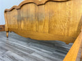 Bed Vintage French Louis XVI Double Bed Frame Oak Carved Headboard LOT 46159