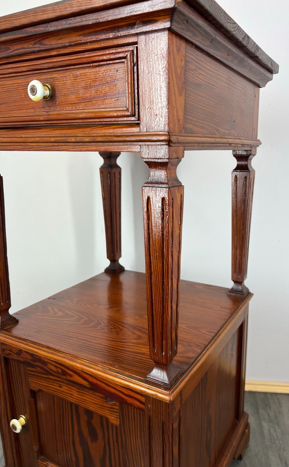 Bedside Table Antique French Carved Wood Carved Cabinet Cupboard LOT 18766