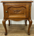 Pair of Bedside Tables Vintage French Louis Oak Nightstands Cabinets LOT 62115
