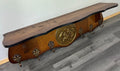 French Antique Coat Rack 6 Hooks Wall Shelf Carved Wood Coat Hanger LOT 22764