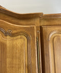 Wardrobe Vintage French Louis XVI Oak 4 Door  Armoire with Shelves LOT 41606