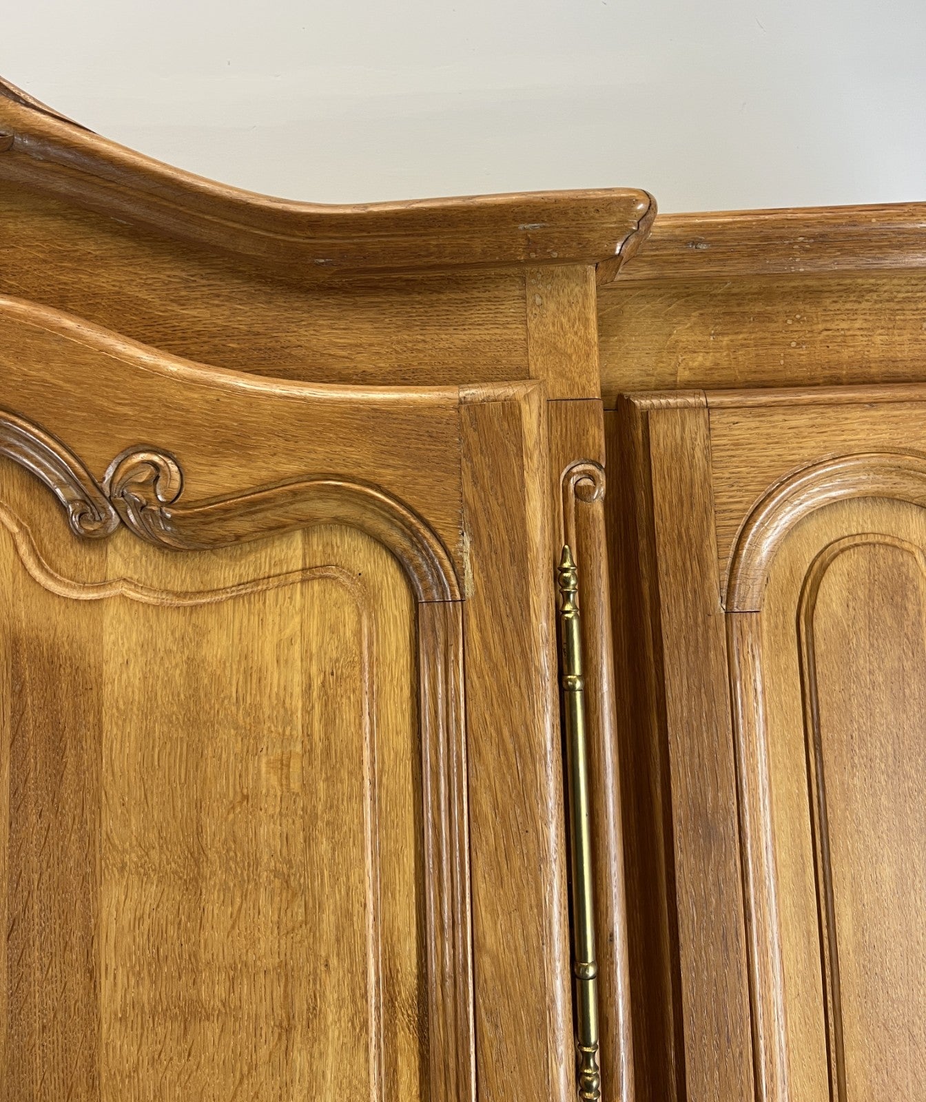 Wardrobe Vintage French Louis XVI Oak 4 Door  Armoire with Shelves LOT 41606