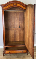 Wardrobe Antique French Style Mahogany Mirrored Carved Armoire Cabinet LOT 615715