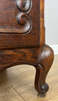 Chest of Drawers Vintage French Louis Oak 4 Drawers Carved Cabinet LOT 6527