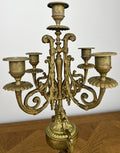 Pair of Candelabras Vintage French Style 5 Arm Ornate Candle Holders LOT 607011