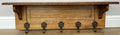 Coat Rack Vintage French Oak Wall Mounted 5 Hooks Carved Rack Hanger LOT 62032