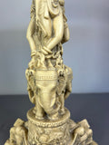 Plant Stand Vintage Oriental Pedestal Display Dragon Elephant Table LOT 50884