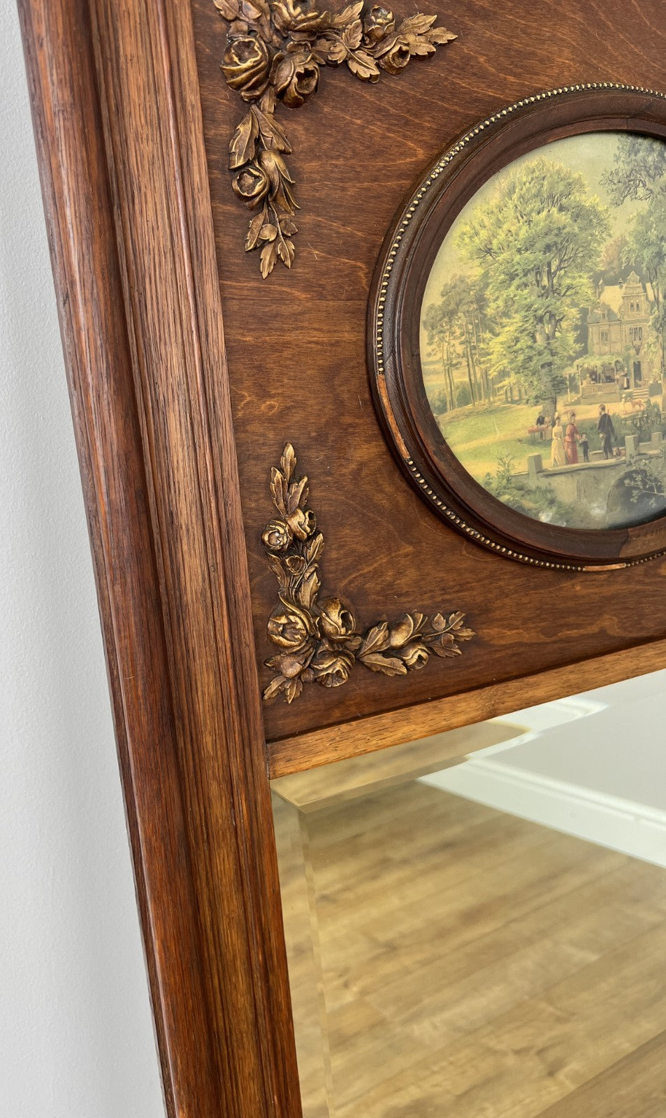 Wall Mirror Antique French Style Oak Carved Ornate Wall Frame LOT 60884