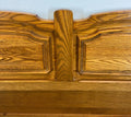 Bed Vintage French Style Oak King Size Carved Frame Carved Headboard LOT 21757