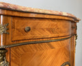 Cabinet Vintage French Marble Top Inlaid Sideboard with Brass Ormolu LOT 43318