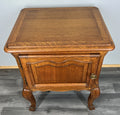 Bedside Table Vintage French Louis XVI Carved Oak Nightstand Cabinet LOT 45301