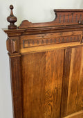 Bed Antique French Style Oak Double Bed Frame Carved Headboard LOT 609410