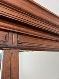 Mirror Antique French Oak Wall Mirror Bevelled Large Glass Wall Frame LOT 63706