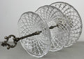 Bomboniere Vintage French Crystal Cut Three Tier Serving Cake Stand LOT 6439