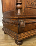Bookcase Antique French Style Glazed Display Cabinet Oak Sideboard LOT 6462