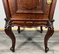 Bedside Table Antique French Marble Top Walnut Carved Cabinet LOT 43344