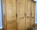 Wardrobe Vintage French Louis XVI Style Oak Four Door Carved Armoire LOT 61067