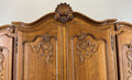 Wardrobe Vintage French Louis XVI Style Oak Four Door Armoire LOT 48153