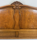 Bed Vintage French Louis XVI Double Bed Frame Oak Carved Headboard LOT 46056