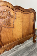 Bed Vintage French Louis XVI King Size Bed Frame Oak Carved Headboard LOT 462310