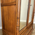 Wardrobe Antique French Oak Two Door Mirrored Carved Armoire Cabinet LOT 612014