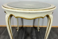 Coffee Table Vintage French Louis XIV Shabby Chic Round Glass Top LOT 32823