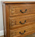 Chest of Drawers Vintage French Louis Oak 3 Drawers Carved Cabinet LOT 62506