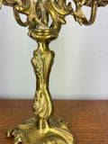 Candelabra Vintage Brass Ornate Five Arm Rococo Style Holder LOT 4027