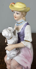 Figurines Vintage French Style Porcelain Pair on Brass Stand LOT 47556